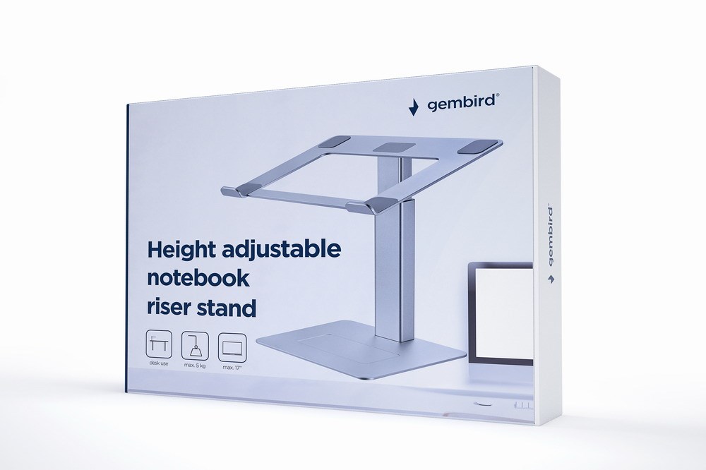Gembird NBS-D1-02 laptop stand Silver 39.6 cm (15.6") Gembird NBS-D1-02 laptop stand Silver 39.6 cm (15.6")