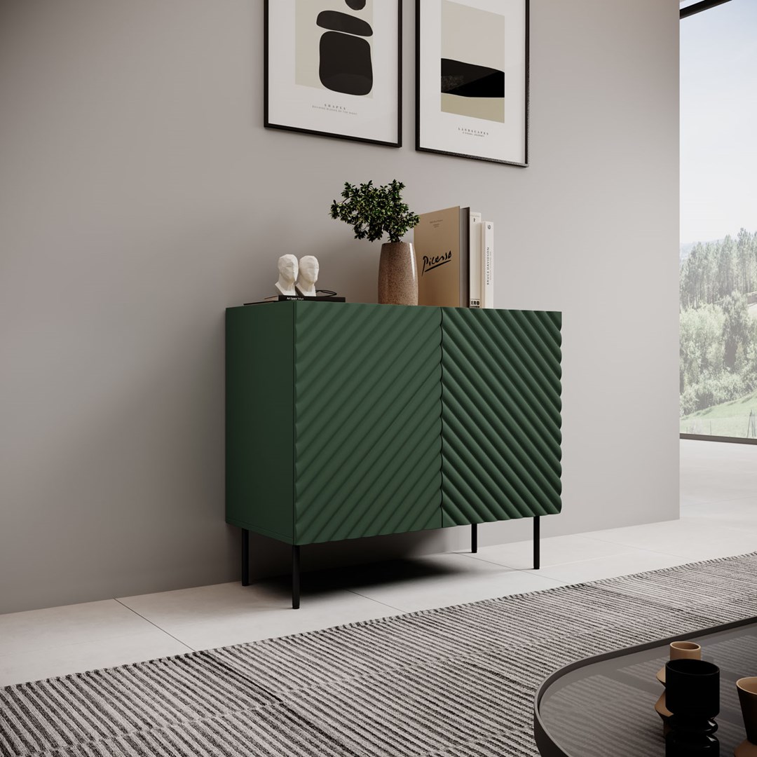 2D chest of drawers ONDA 98x45xH85 green 2D chest of drawers ONDA 98x45xH85 green