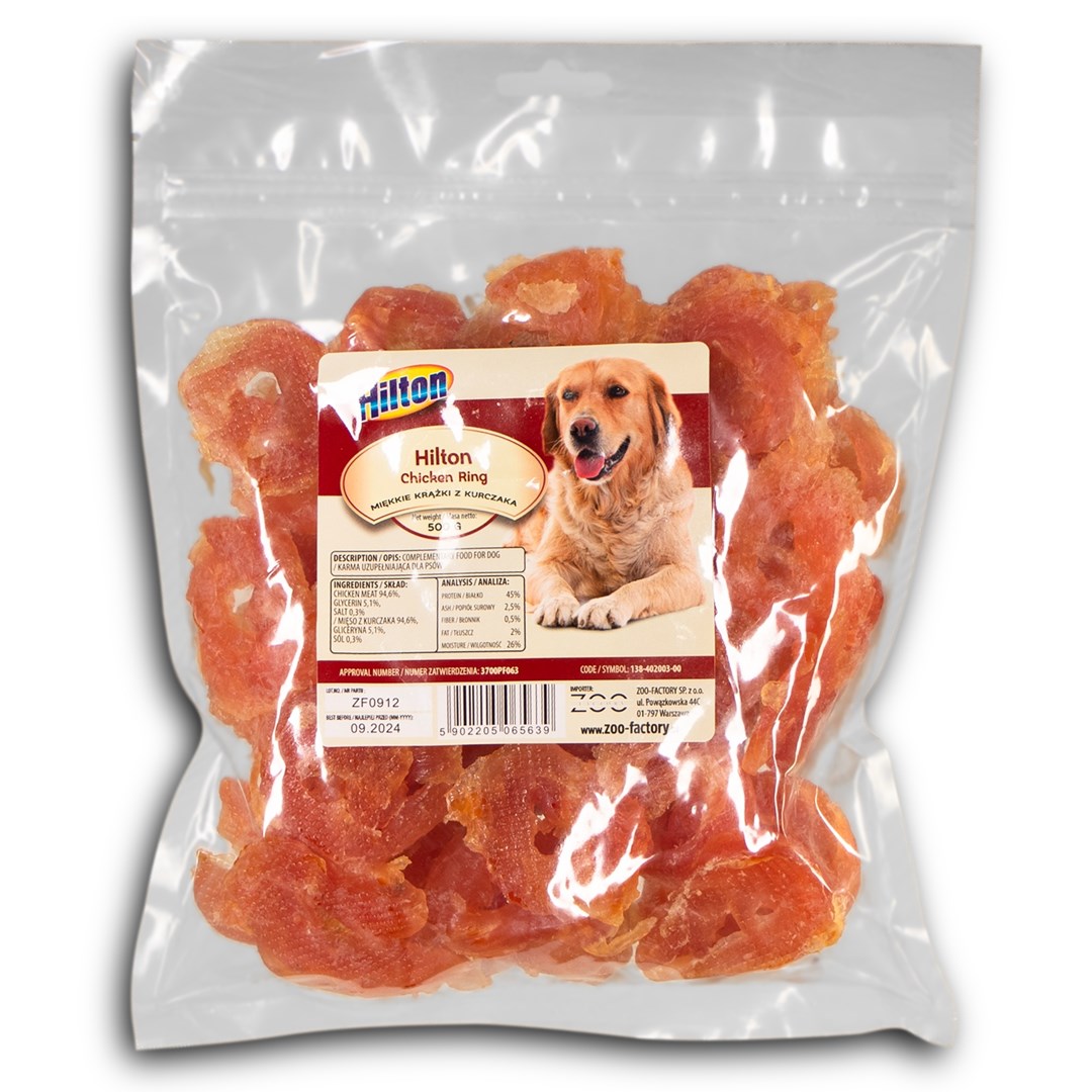 HILTON Soft Chicken Ring - Dog treat - 500 g HILTON Soft Chicken Ring - Dog treat - 500 g