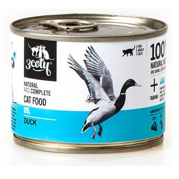 3COTY 180. Duck - wet cat food - 180g 3COTY 180. Duck - wet cat food - 180g