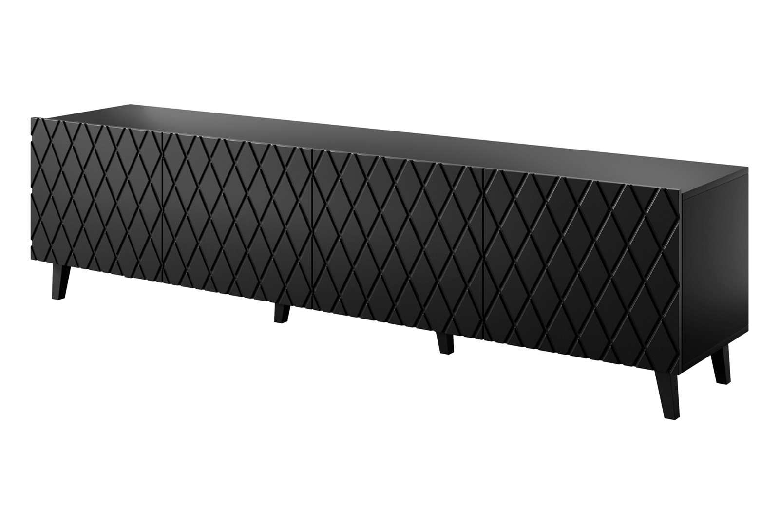 RTV cabinet ASTI 200x42x52 matte black RTV cabinet ASTI 200x42x52 matte black