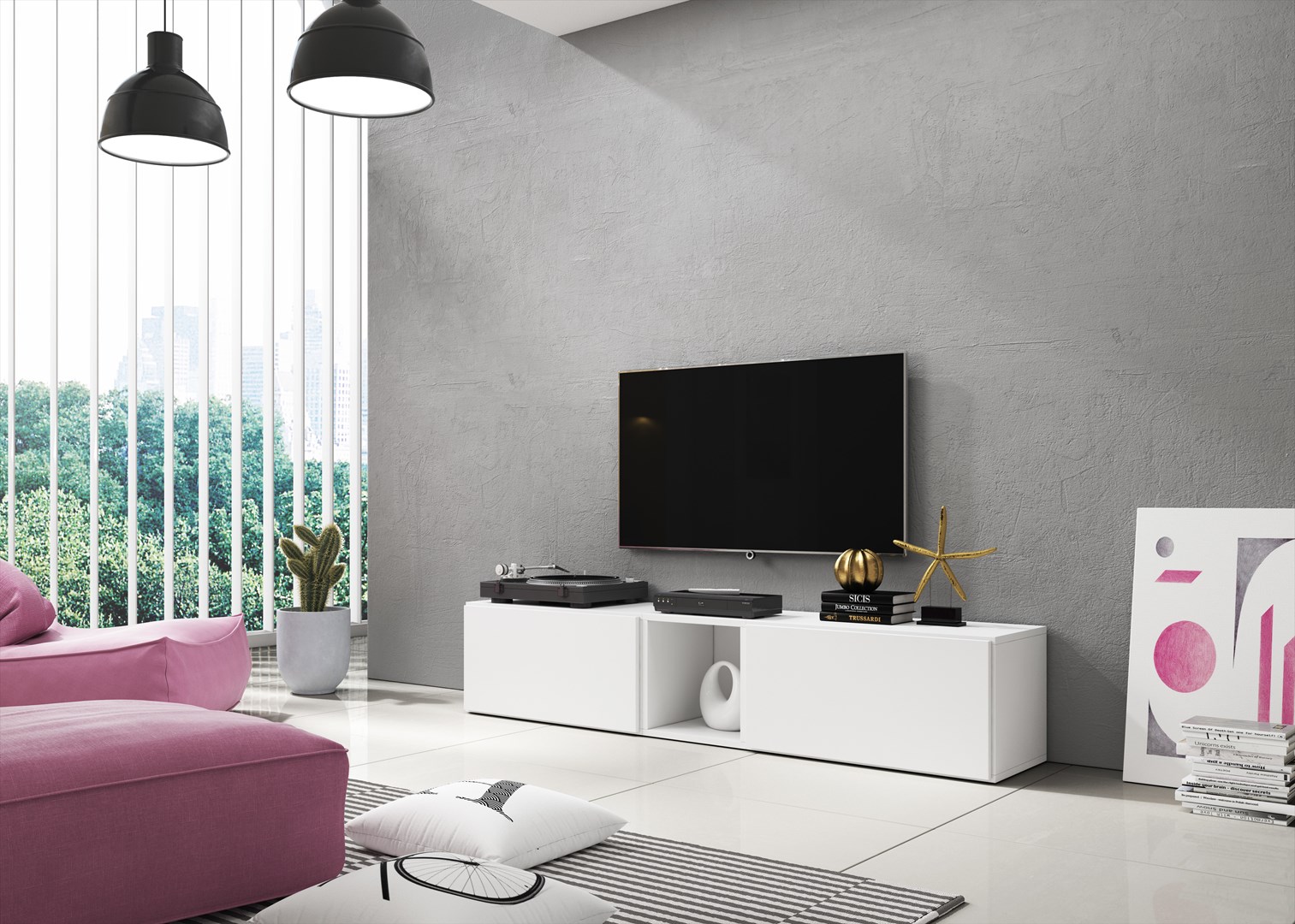 Cama living room furniture set ROCO 10 (2xRO3 + RO6) white/white/white Cama living room furniture set ROCO 10 (2xRO3 + RO6) white/white/white