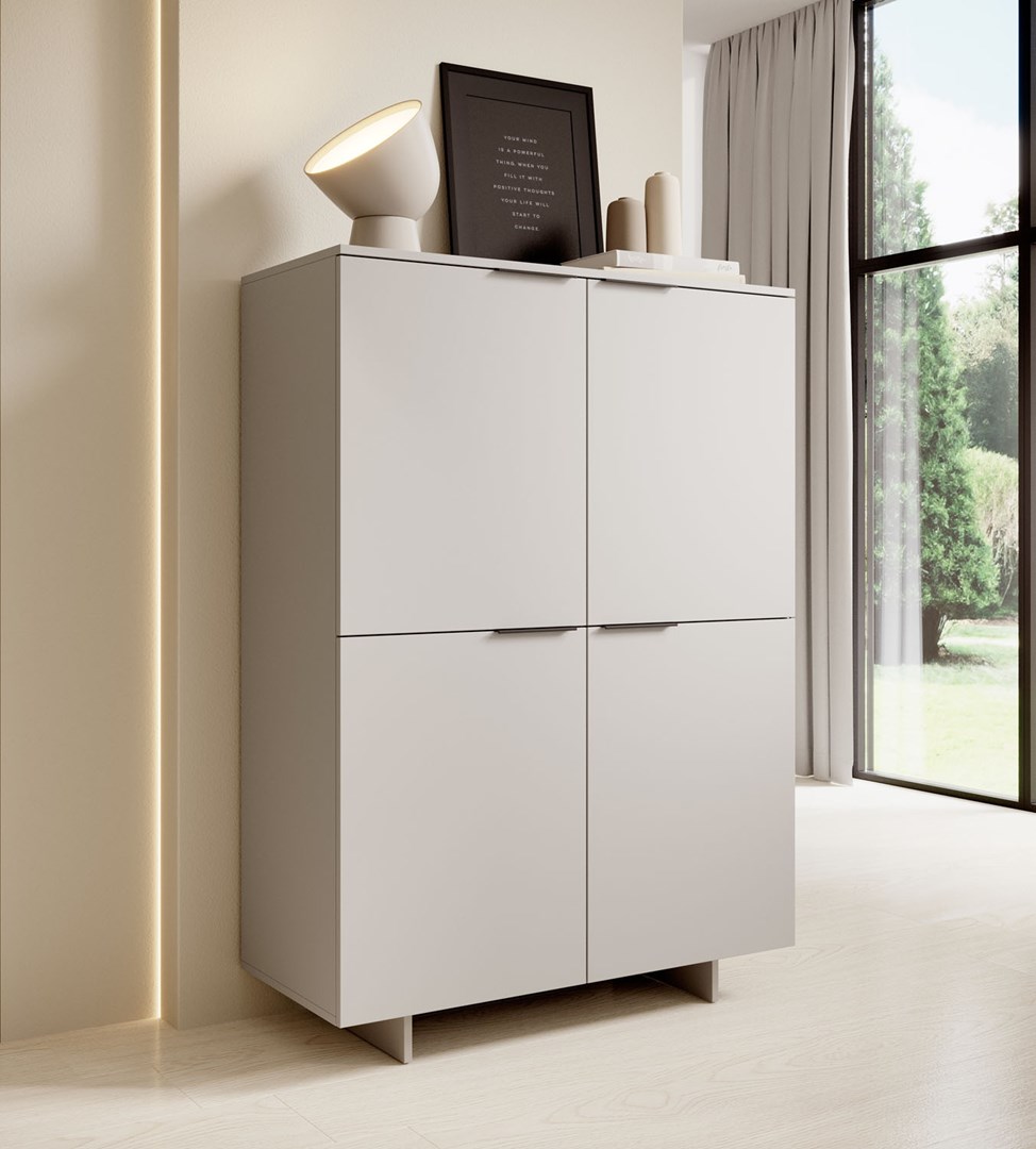 Cama 4D chest of drawers ALMA 100x41.5xH145 cashmere Cama 4D chest of drawers ALMA 100x41.5xH145 cashmere