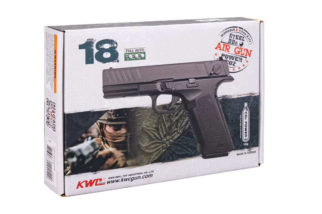 Air rifle pistol Ranger GL18 Full Auto Blowback Kal.4.5 BBS 18-shots KWC Air rifle pistol Ranger GL18 Full Auto Blowback Kal.4.5 BBS 18-shots KWC