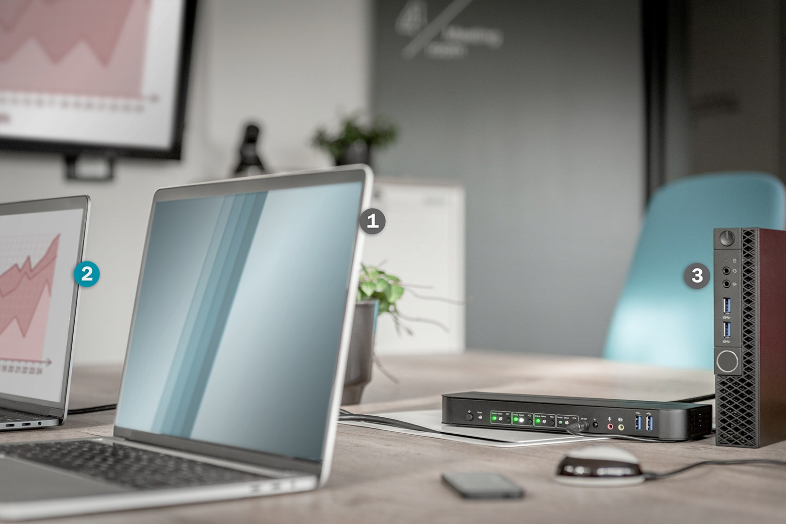Digitus KVM Switch, 4-Port, 4K60Hz, 4 x DP in, 1 x DP/HDMI out Digitus KVM Switch, 4-Port, 4K60Hz, 4 x DP in, 1 x DP/HDMI out