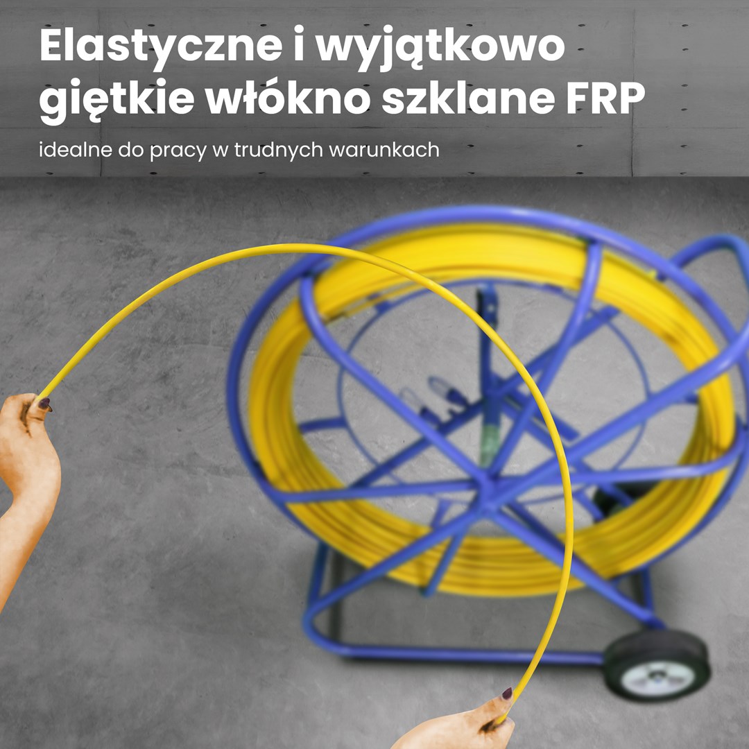 Extralink Pilot 8mm 250m | Pilot do przeciągania kabli | włókno szklane FRP, śr. 8mm, dł. 250m, żółty (EX.30905) Extralink Pilot 8mm 250m | Pilot do przeciągania kabli | włókno szklane FRP, śr. 8mm, dł. 250m, żółty (EX.30905)