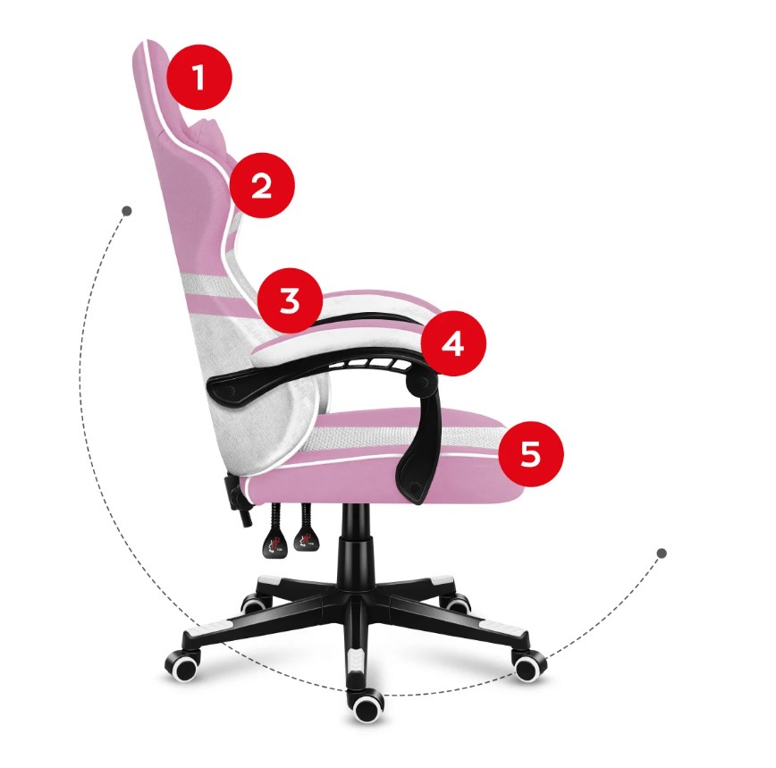 Huzaro Force 4.4 Pink Mesh gaming chair Huzaro Force 4.4 Pink Mesh gaming chair