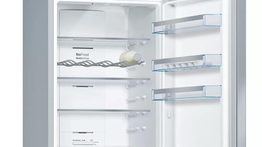 Bosch Serie 4 KGN397IEQ fridge-freezer Freestanding 368 L E Stainless steel Bosch Serie 4 KGN397IEQ fridge-freezer Freestanding 368 L E Stainless steel