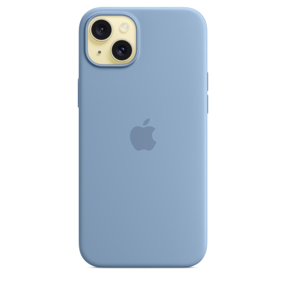 Apple iPhone 15 Plus Silicone Case with MagSafe - Winter Blue Apple iPhone 15 Plus Silicone Case with MagSafe - Winter Blue