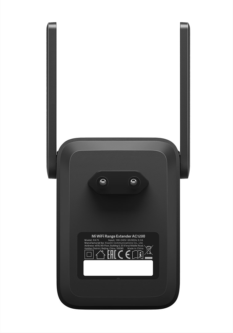Xiaomi Mi WiFi Range Extender AC1200 Network repeater Black 10, 100 Mbit/s Xiaomi Mi WiFi Range Extender AC1200 Network repeater Black 10, 100 Mbit/s