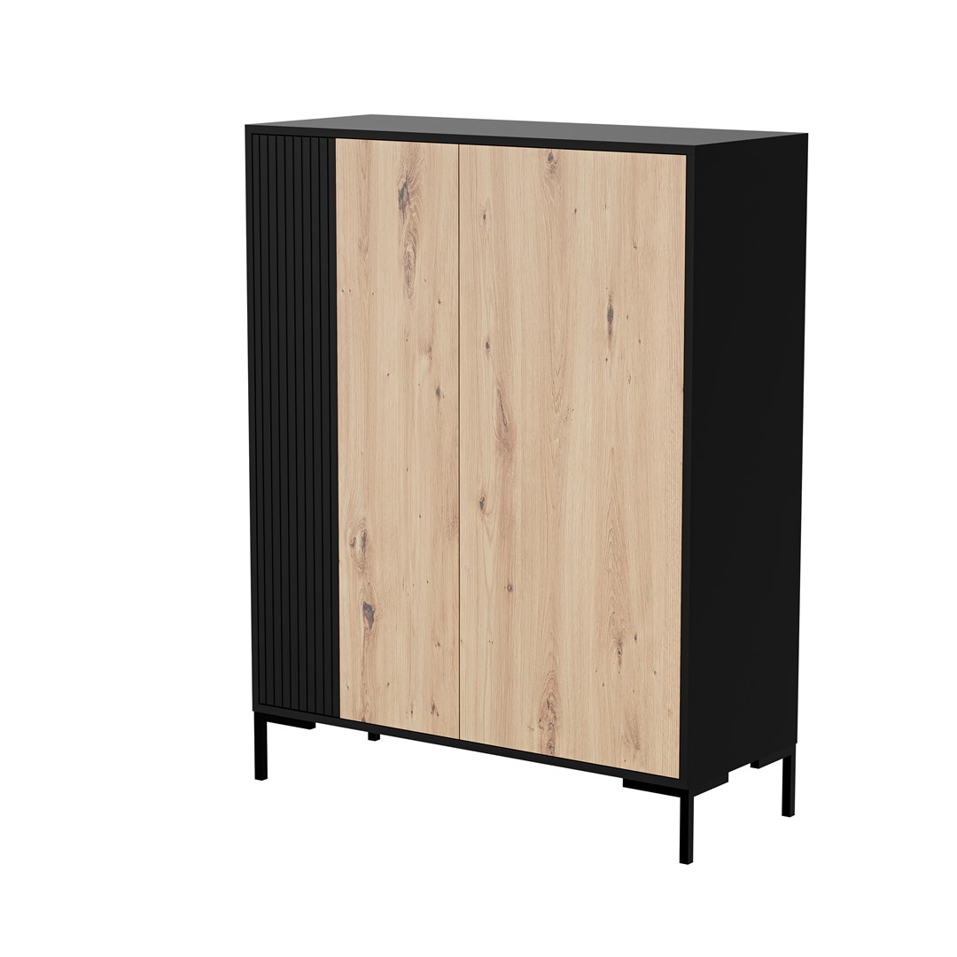 Cama MERCI chest of drawers 100 x 40 x 129 cm black/artisan oak Cama MERCI chest of drawers 100 x 40 x 129 cm black/artisan oak