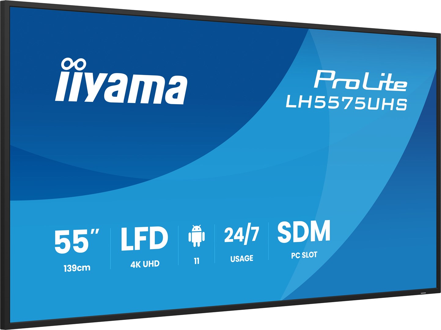 iiyama 55" 4K UHD Professional Digital Signage 24/7 display featuring Android OS, FailOver and Intel® SDM slot iiyama 55" 4K UHD Professional Digital Signage 24/7 display featuring Android OS, FailOver and Intel® SDM slot