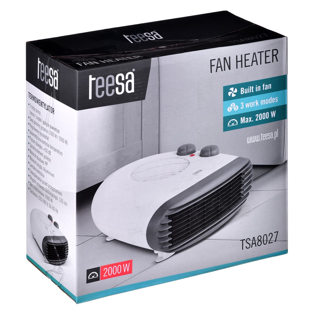 Teesa TSA8027 electric space heater Indoor White 2000 W Teesa TSA8027 electric space heater Indoor White 2000 W