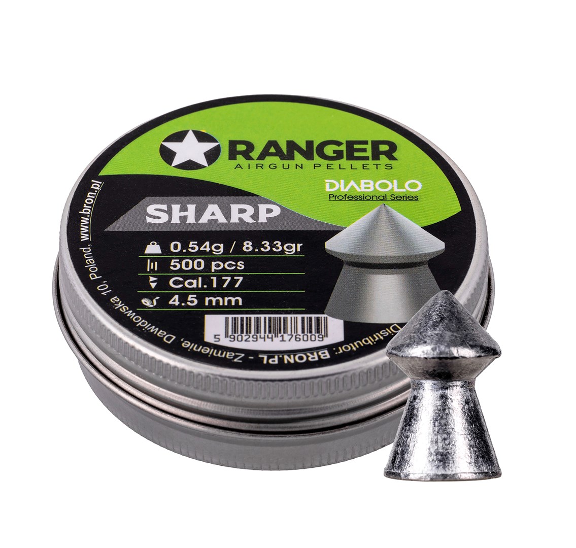 4.5 mm RANGER Diabolo Professional Sharp Point 500 pellets 4.5 mm RANGER Diabolo Professional Sharp Point 500 pellets