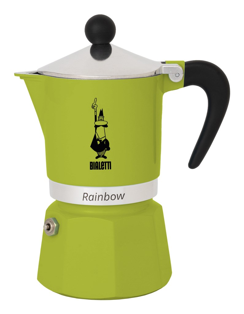 Bialetti Rainbow Moka pot Black, Green Bialetti Rainbow Moka pot Black, Green