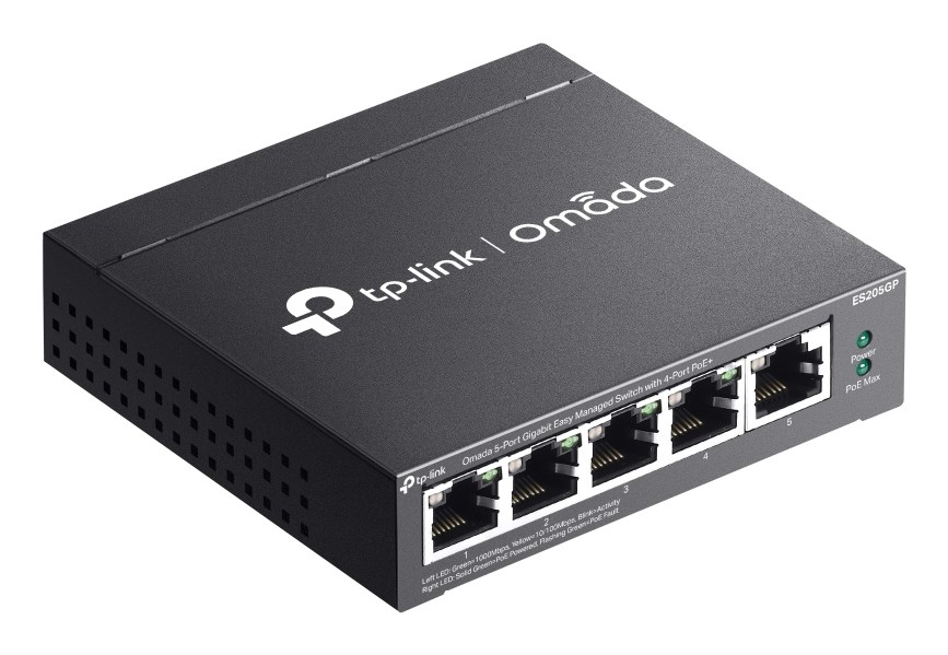 TP-Link Omada 5-Port Gigabit Easy Managed Switch with 4-Port PoE+ TP-Link Omada 5-Port Gigabit Easy Managed Switch with 4-Port PoE+