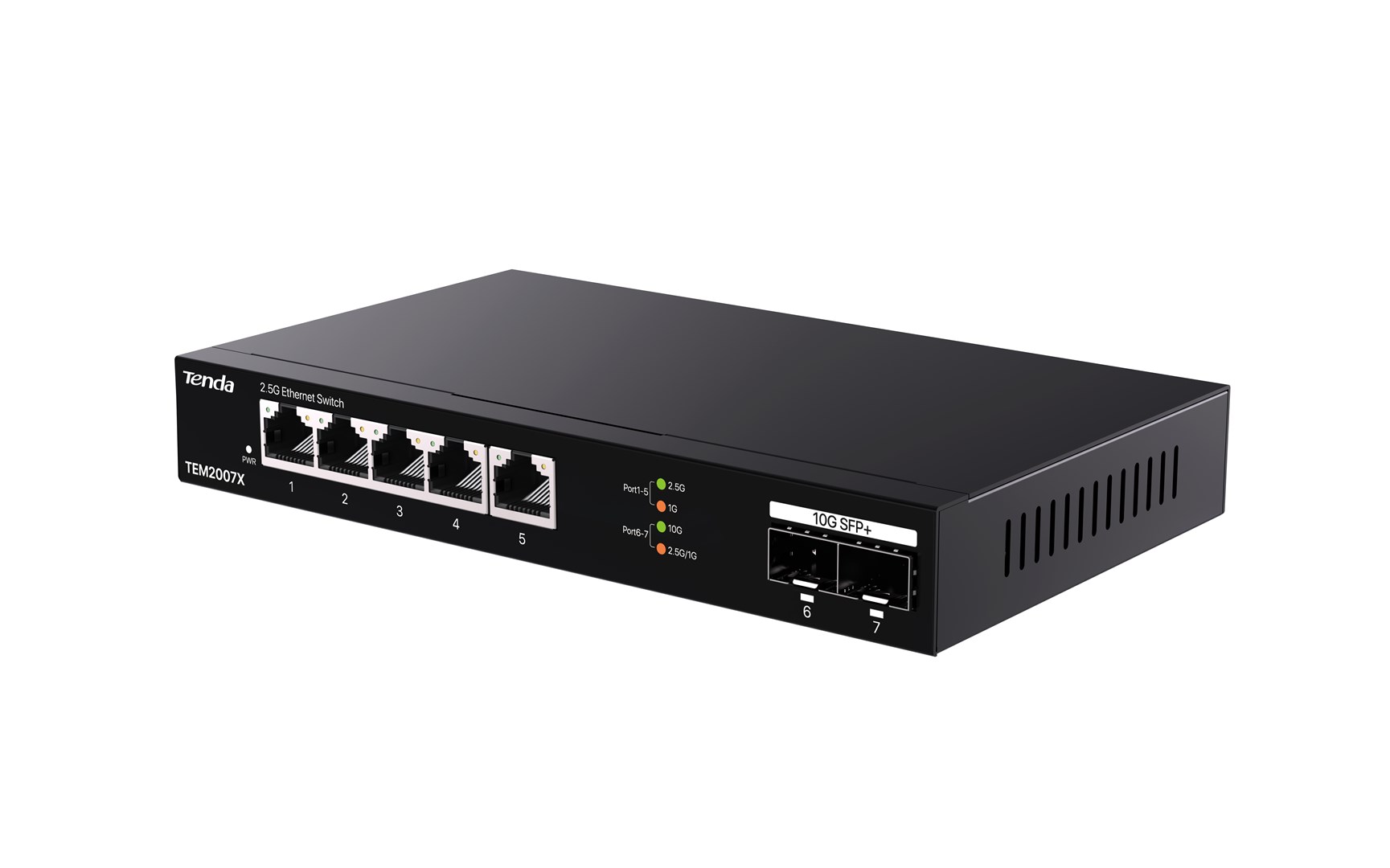Tenda TEM2007X network switch 2.5G Ethernet (100/1000/2500) Desktop Black Tenda TEM2007X network switch 2.5G Ethernet (100/1000/2500) Desktop Black