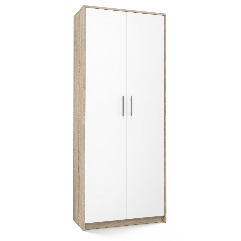 Filing cabinet OLIV 2D 74x35x180 cm, Sonoma/White Filing cabinet OLIV 2D 74x35x180 cm, Sonoma/White
