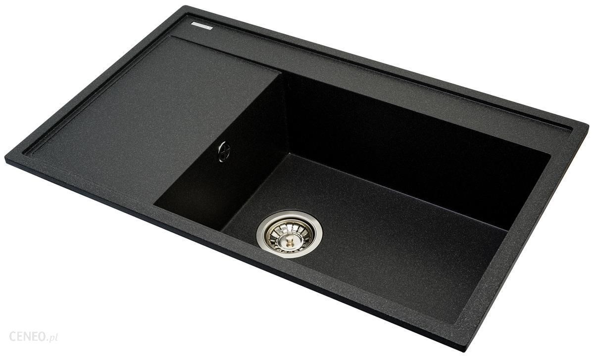 Pyramis Camea 79X50 1B 1D R single-bowl granite sink 070091201 black dotted Pyramis Camea 79X50 1B 1D R single-bowl granite sink 070091201 black dotted