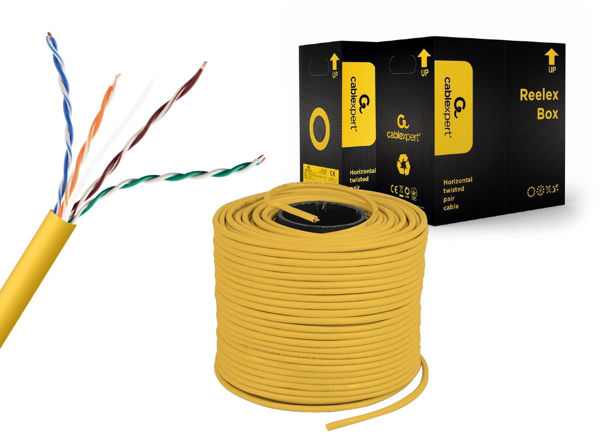 Gembird UPC-5004E-SOL-Y networking cable Yellow 305 m Cat5e U/UTP (UTP) Gembird UPC-5004E-SOL-Y networking cable Yellow 305 m Cat5e U/UTP (UTP)