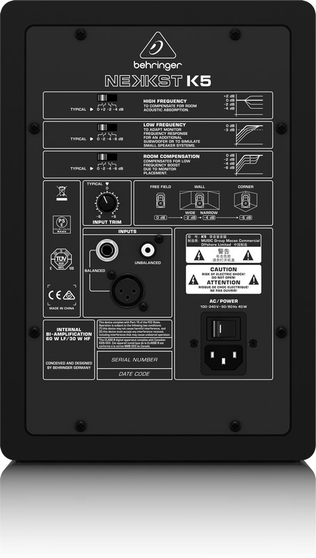 Behringer NEKKST K5 loudspeaker Black Wired 150 W Behringer NEKKST K5 loudspeaker Black Wired 150 W