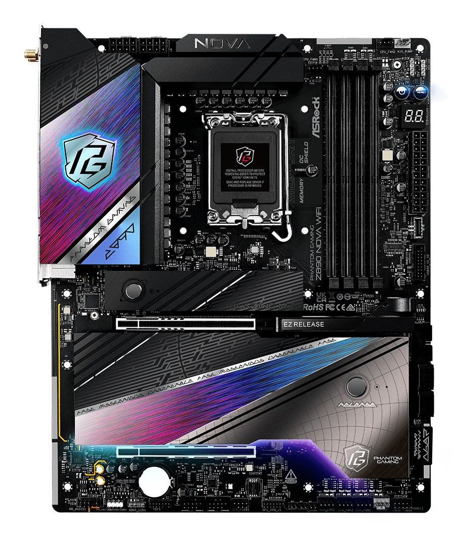 Asrock Phantom Gaming Z890 Nova WiFi Intel Z890 LGA 1851 (Socket V1) ATX Asrock Phantom Gaming Z890 Nova WiFi Intel Z890 LGA 1851 (Socket V1) ATX