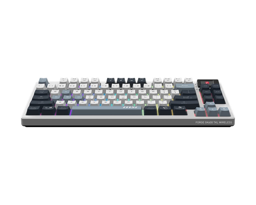MSI FORGE GK600 TKL WIRELESS SKY keyboard Gaming USB + Bluetooth QWERTY UK English Blue, White MSI FORGE GK600 TKL WIRELESS SKY keyboard Gaming USB + Bluetooth QWERTY UK English Blue, White