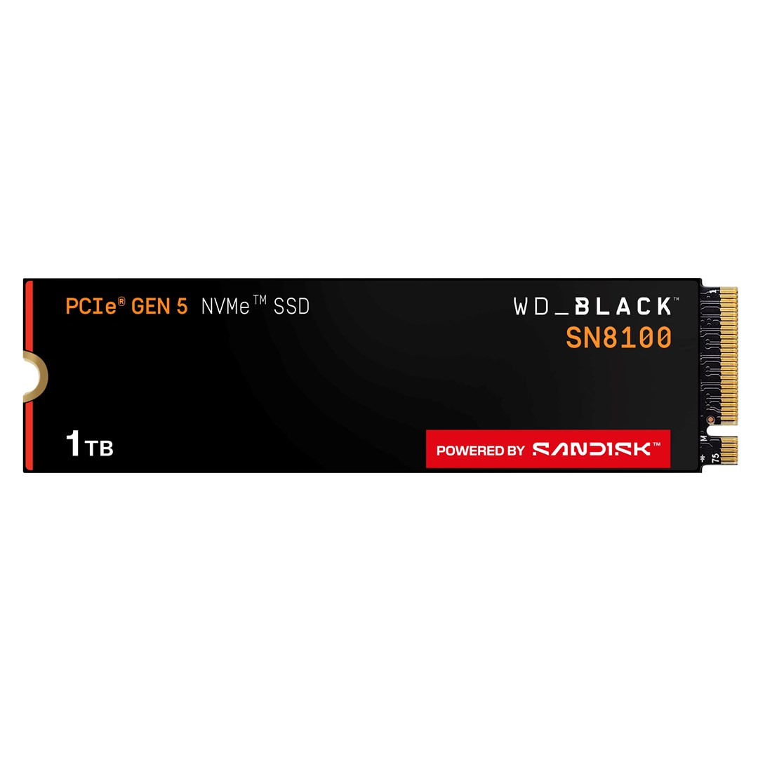 Western Digital Black SN8100 1 TB M.2 PCI Express 5.0 NVMe TLC 3D NAND Western Digital Black SN8100 1 TB M.2 PCI Express 5.0 NVMe TLC 3D NAND