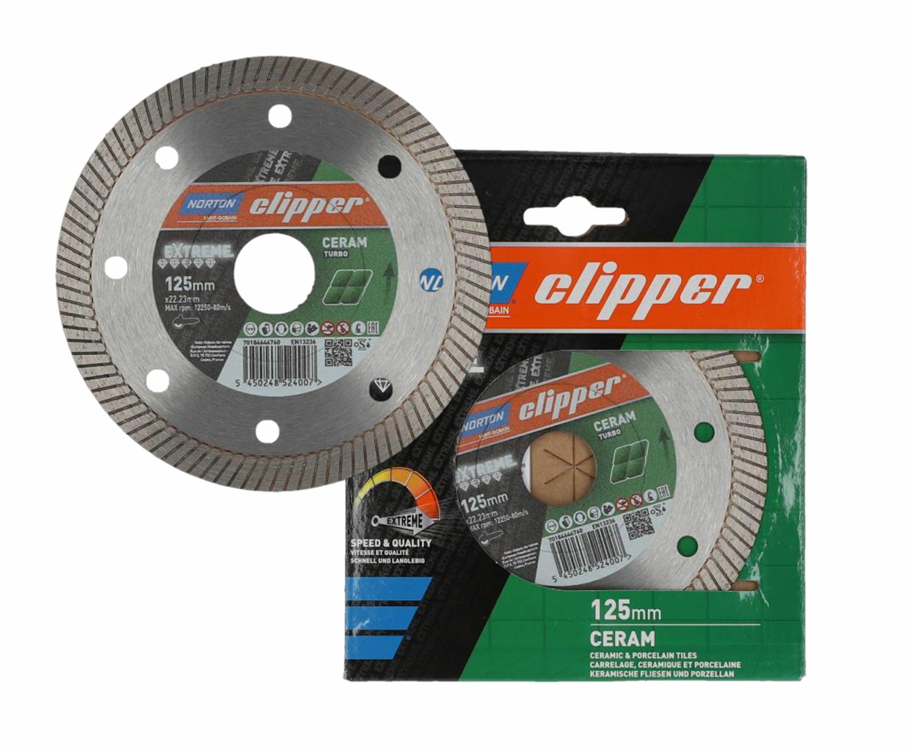 NORTON D.TURBO DIAL 125mm CLIPPER EXTREME CERAM NORTON D.TURBO DIAL 125mm CLIPPER EXTREME CERAM