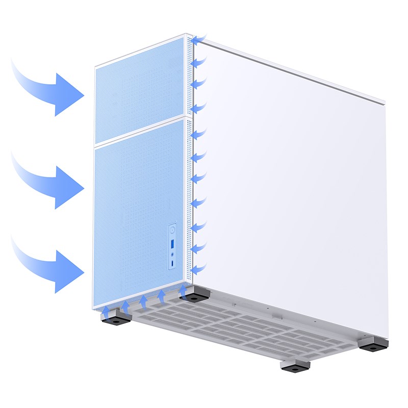 Jonsbo D41 MESH ATX Case, Tempered Glass - white Jonsbo D41 MESH ATX Case, Tempered Glass - white