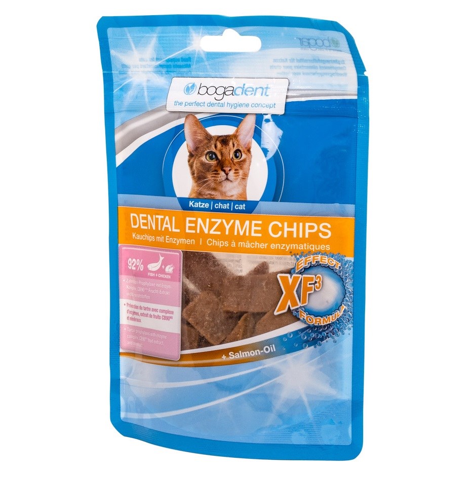 BOGAR Bogadent Dental enzyme chips Fish - cat treats - 50g BOGAR Bogadent Dental enzyme chips Fish - cat treats - 50g