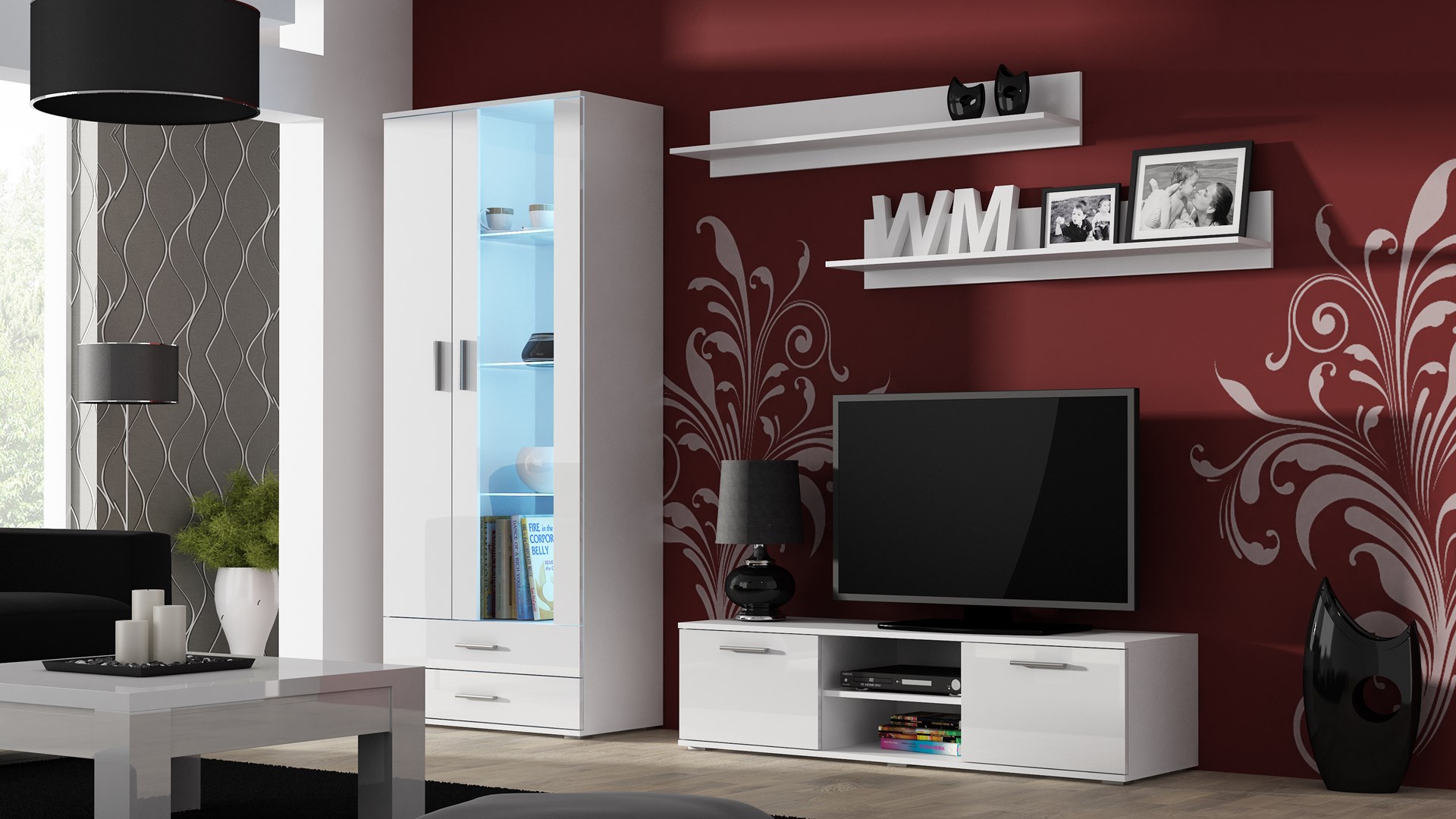 Cama TV stand SOHO 140 white/white gloss Cama TV stand SOHO 140 white/white gloss