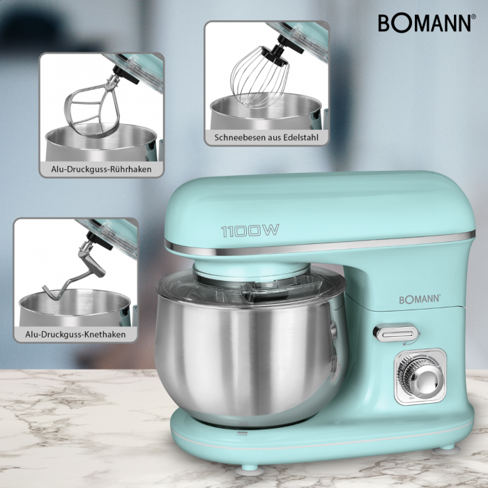 Bomann KM 6030 CB food processor 1100 W 5 L Mint colour Bomann KM 6030 CB food processor 1100 W 5 L Mint colour