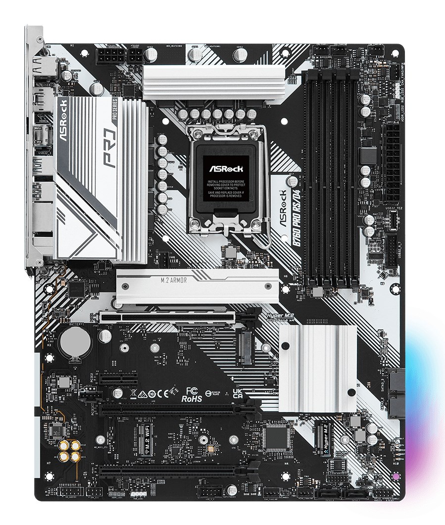 Asrock B760 Pro RS/D4 Intel B760 LGA 1700 ATX Asrock B760 Pro RS/D4 Intel B760 LGA 1700 ATX