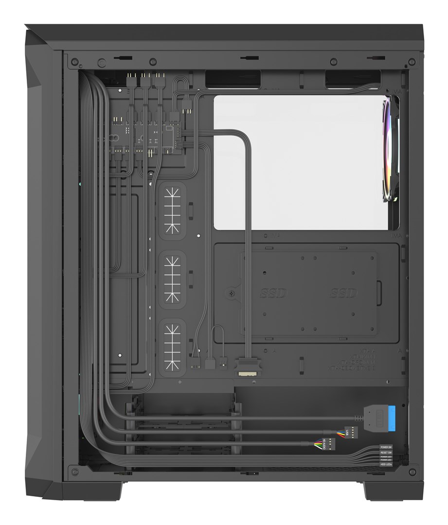 GENESIS Irid 505 ARGB Midi Tower Black, Transparent GENESIS Irid 505 ARGB Midi Tower Black, Transparent