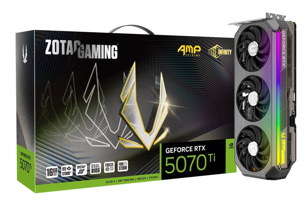 Zotac GAMING GeForce RTX 5070 Ti AMP Extreme INFINITY NVIDIA 16 GB GDDR7 Zotac GAMING GeForce RTX 5070 Ti AMP Extreme INFINITY NVIDIA 16 GB GDDR7