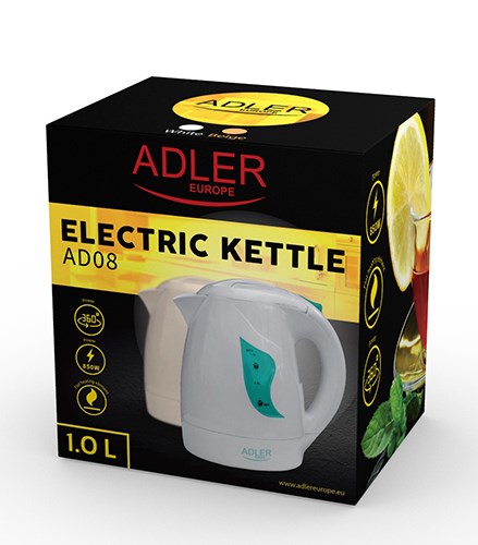 Adler AD 08 w electric kettle 1 L 850 W White Adler AD 08 w electric kettle 1 L 850 W White