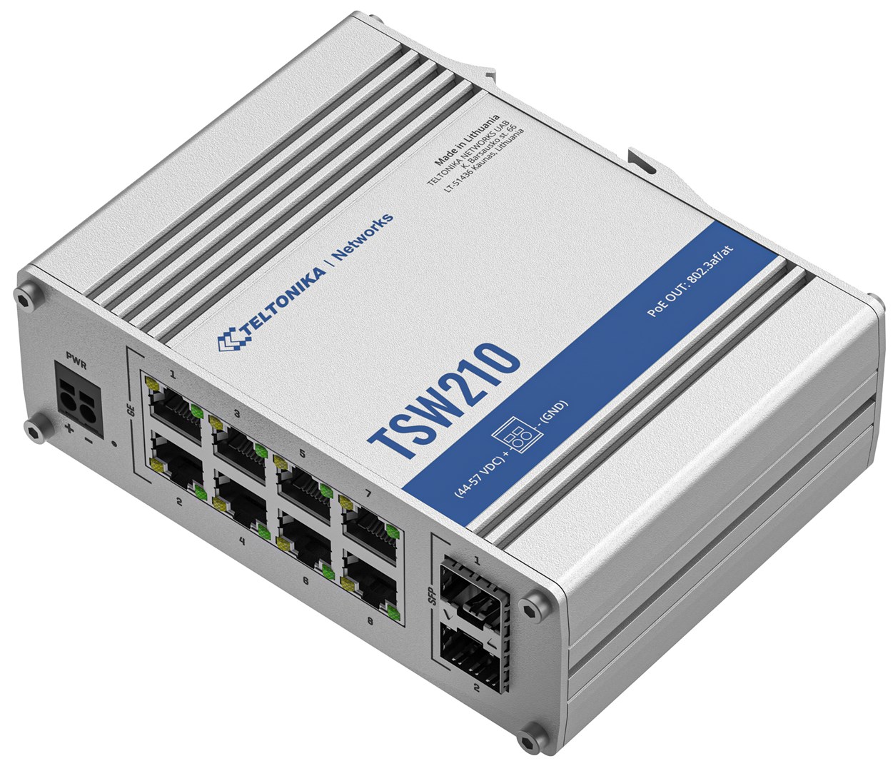 Teltonika TSW210 network switch Unmanaged Gigabit Ethernet (10/100/1000) Aluminium Teltonika TSW210 network switch Unmanaged Gigabit Ethernet (10/100/1000) Aluminium