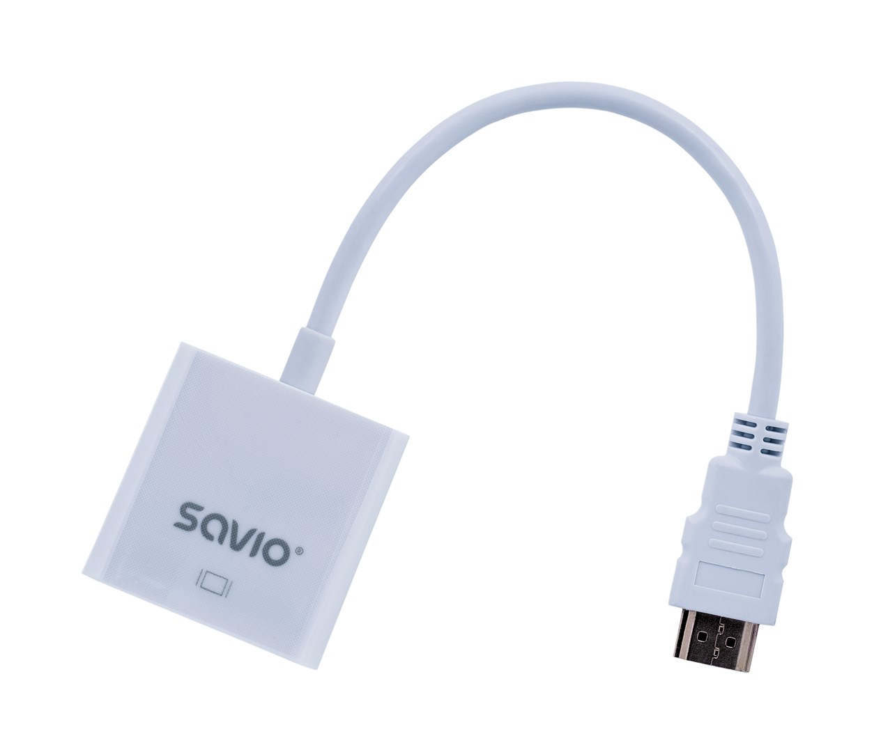 Savio CL-27 video cable adapter 0.2 m VGA (D-Sub) HDMI Type A (Standard) White Savio CL-27 video cable adapter 0.2 m VGA (D-Sub) HDMI Type A (Standard) White