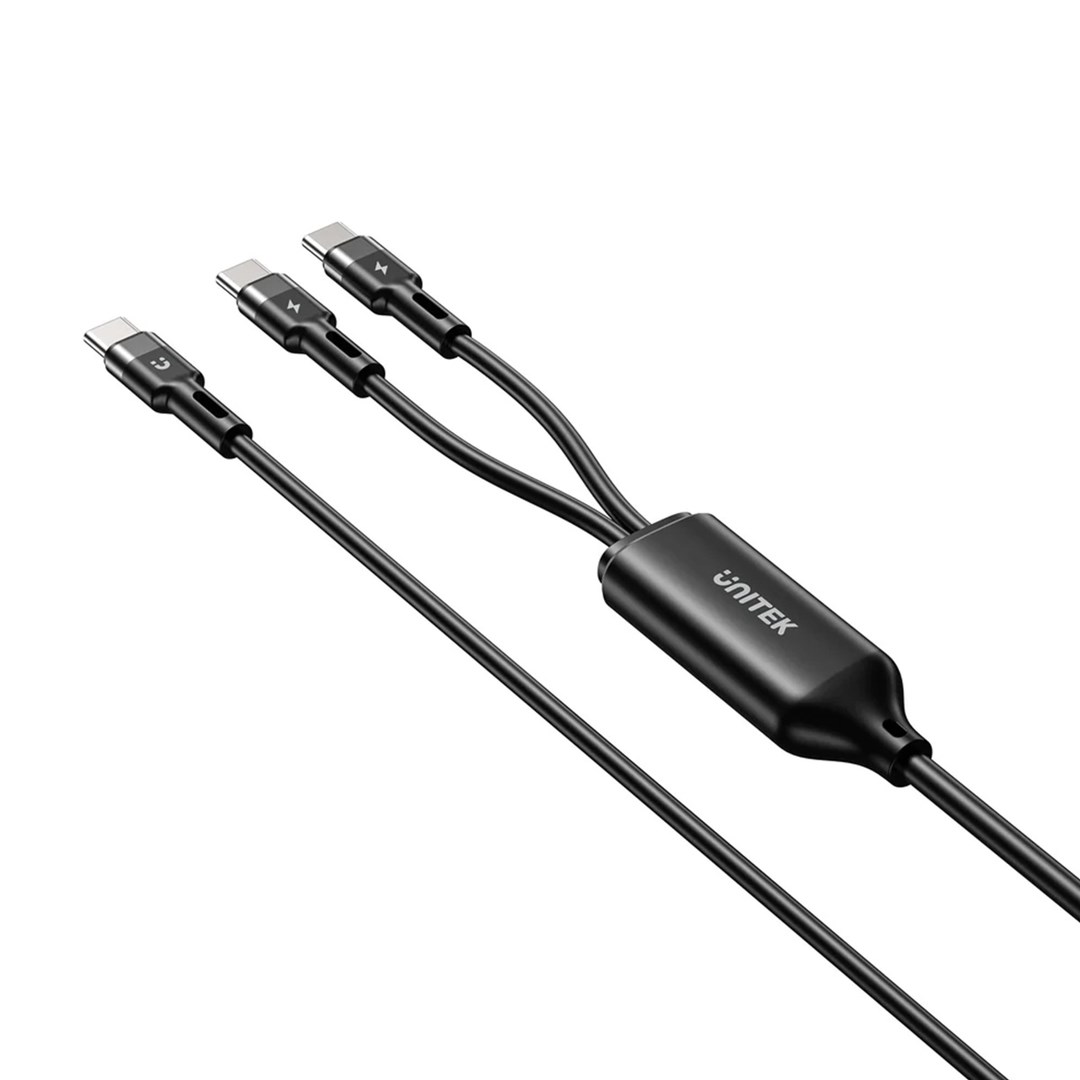 UNITEK USB-C 2-in-1 PD 100W SILICONE CABLE 1.8M UNITEK USB-C 2-in-1 PD 100W SILICONE CABLE 1.8M