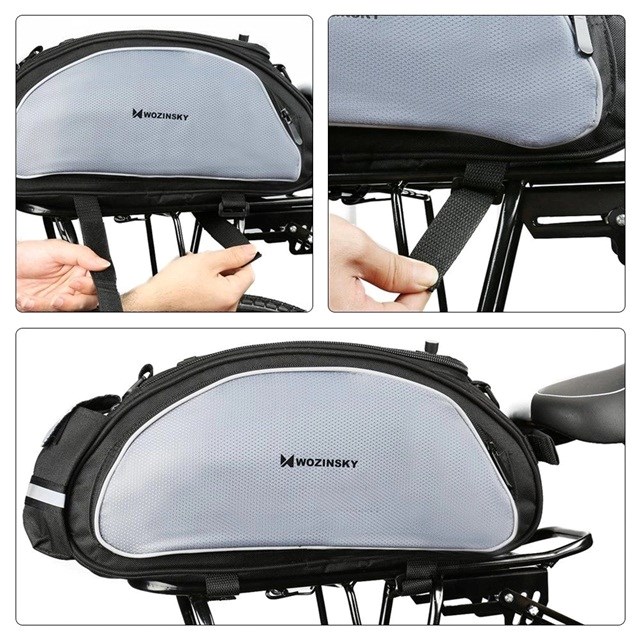 Wozinsky WBB1BK Bike Bag Luggage Carrier 13l Black Wozinsky WBB1BK Bike Bag Luggage Carrier 13l Black