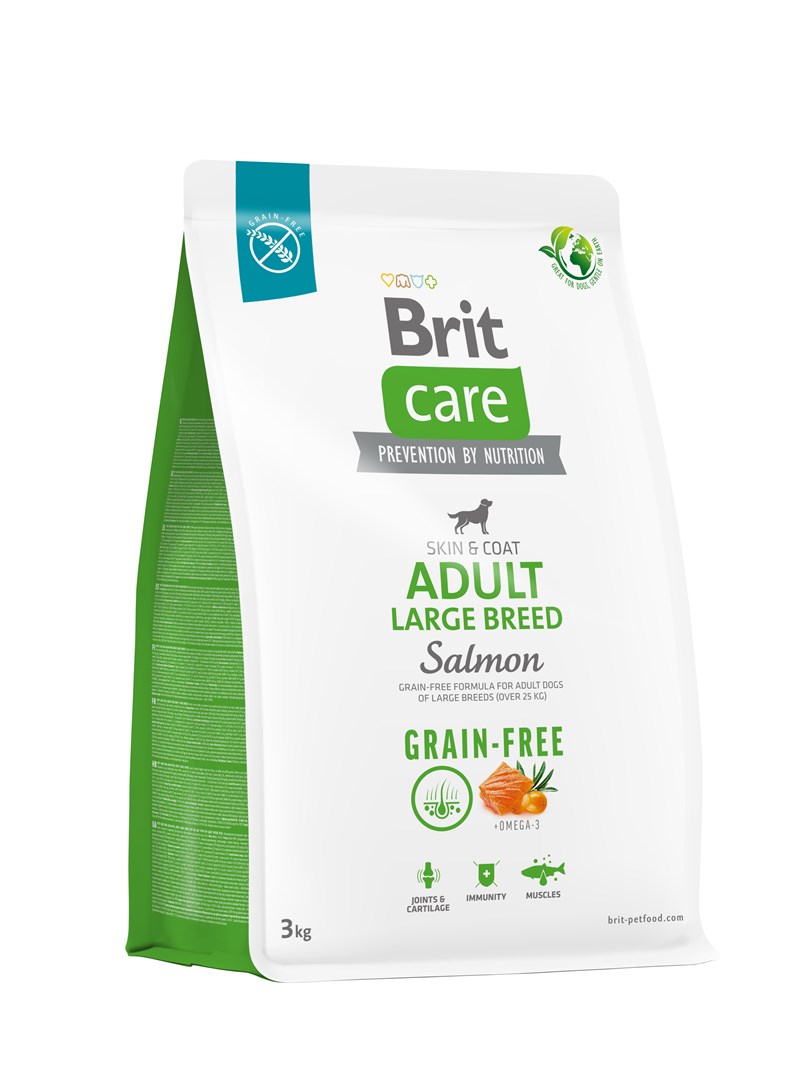 Dry food for adult dogs, large breeds - BRIT Care Grain-free Adult Salmon- 3 kg Dry food for adult dogs, large breeds - BRIT Care Grain-free Adult Salmon- 3 kg