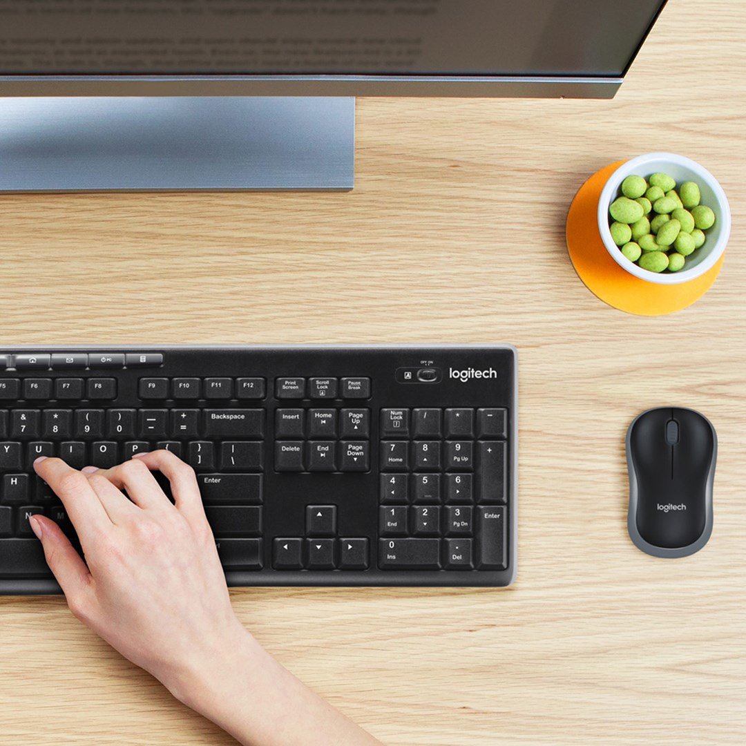 Logitech 920-004508 keyboard Mouse included Home RF Wireless QWERTY US International Black Logitech 920-004508 keyboard Mouse included Home RF Wireless QWERTY US International Black
