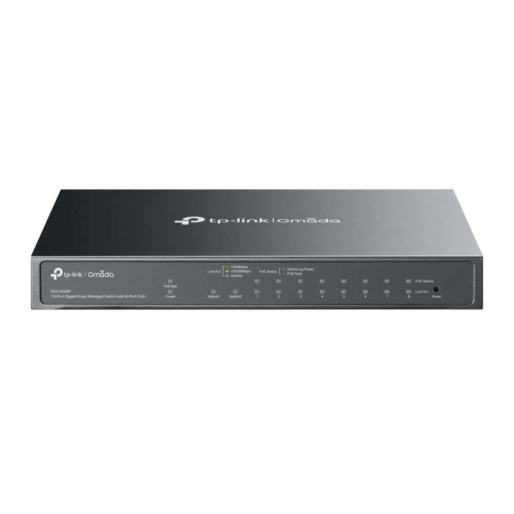 TP-Link Omada 10-Port Gigabit Easy Managed Switch with 8-Port PoE+ TP-Link Omada 10-Port Gigabit Easy Managed Switch with 8-Port PoE+