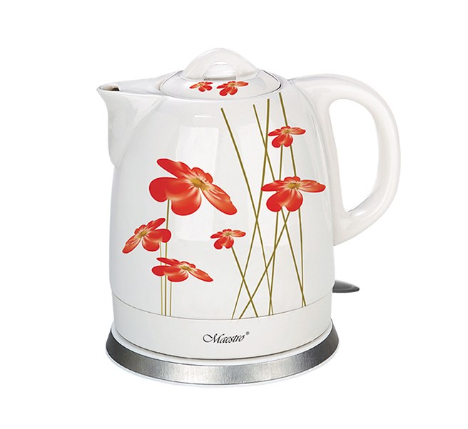 Feel-Maestro MR-066-RED FLOWERS electric kettle 1.5 L 1200 W Red, White Feel-Maestro MR-066-RED FLOWERS electric kettle 1.5 L 1200 W Red, White