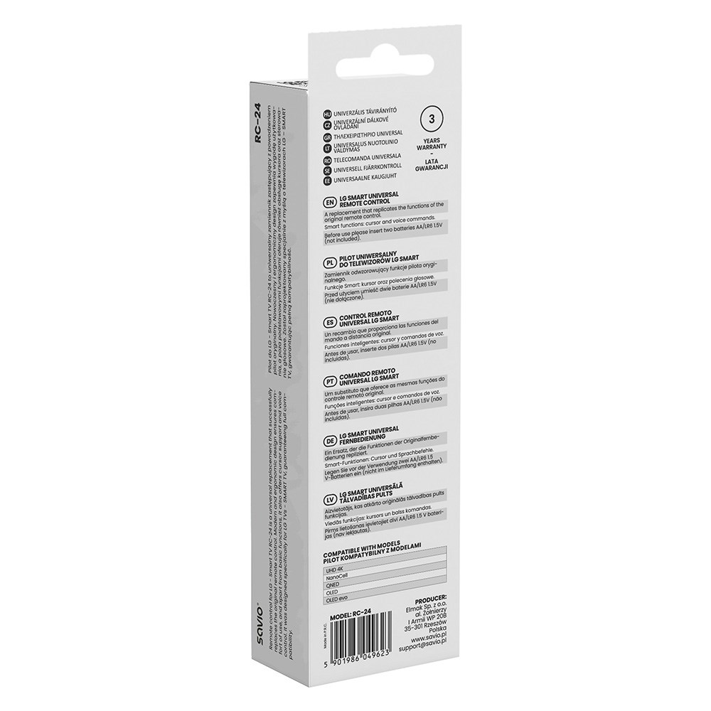 SAVIO RC-24 Universal/Replacement Remote for LG TV – SMART TV SAVIO RC-24 Universal/Replacement Remote for LG TV – SMART TV