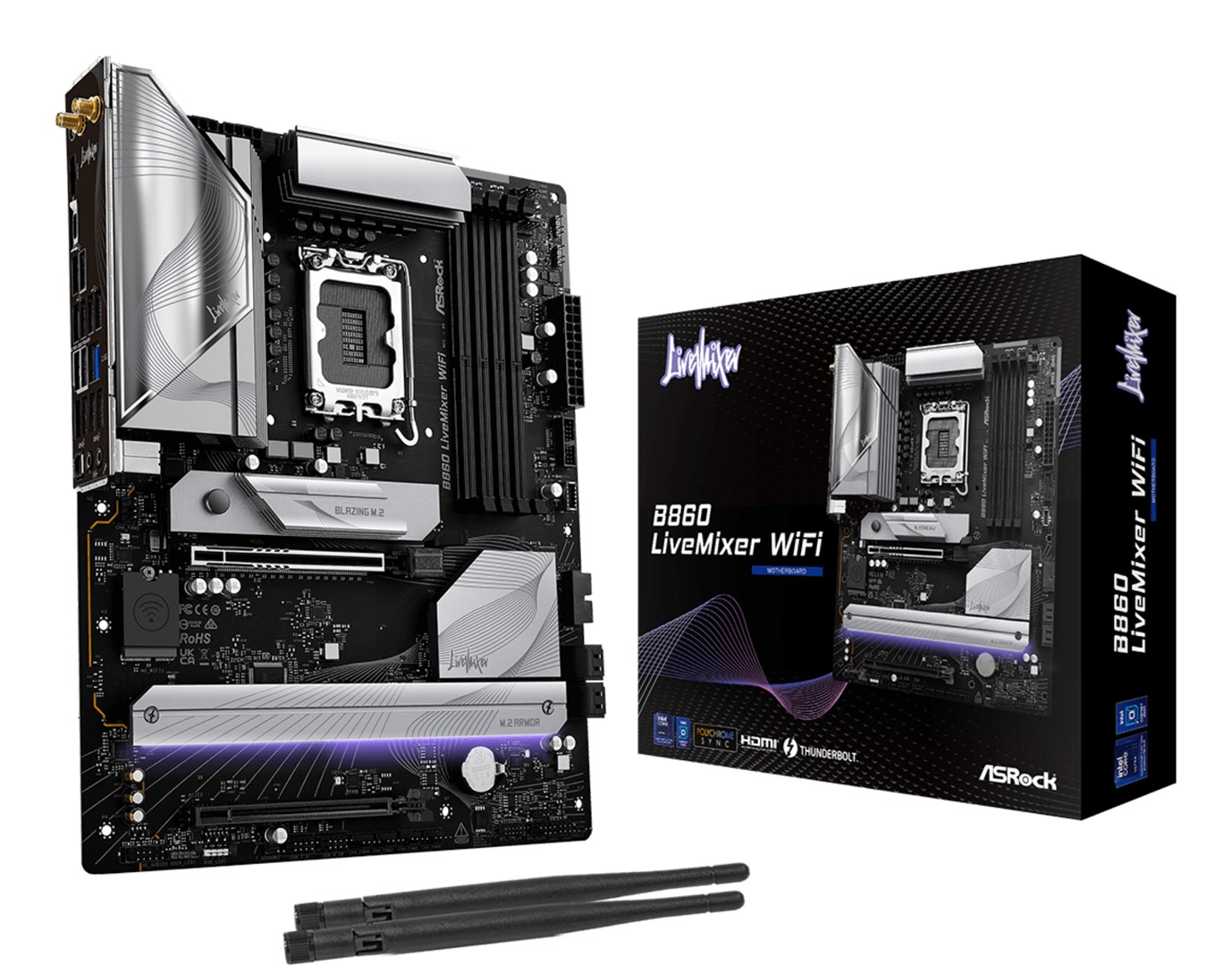 Asrock B860 LiveMixer WiFi Intel B860 LGA 1851 (Socket V1) ATX Asrock B860 LiveMixer WiFi Intel B860 LGA 1851 (Socket V1) ATX