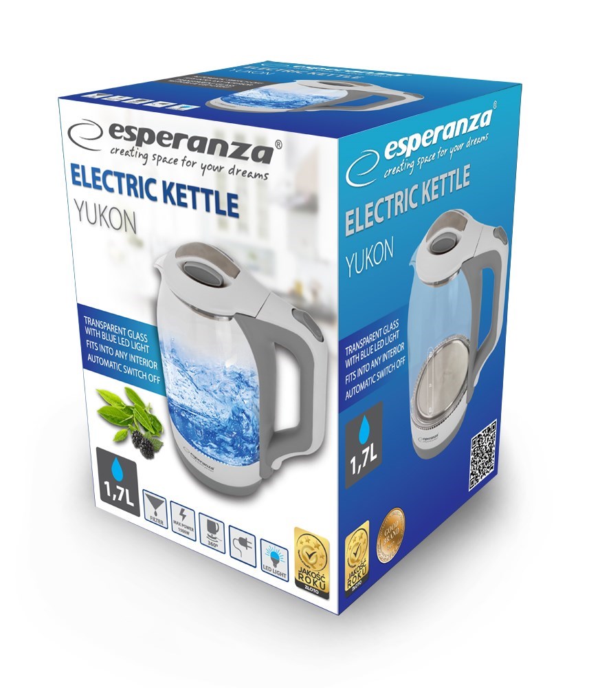 Esperanza EKK025W Electric kettle 1.7 L White, Multicolor 1500 W Esperanza EKK025W Electric kettle 1.7 L White, Multicolor 1500 W