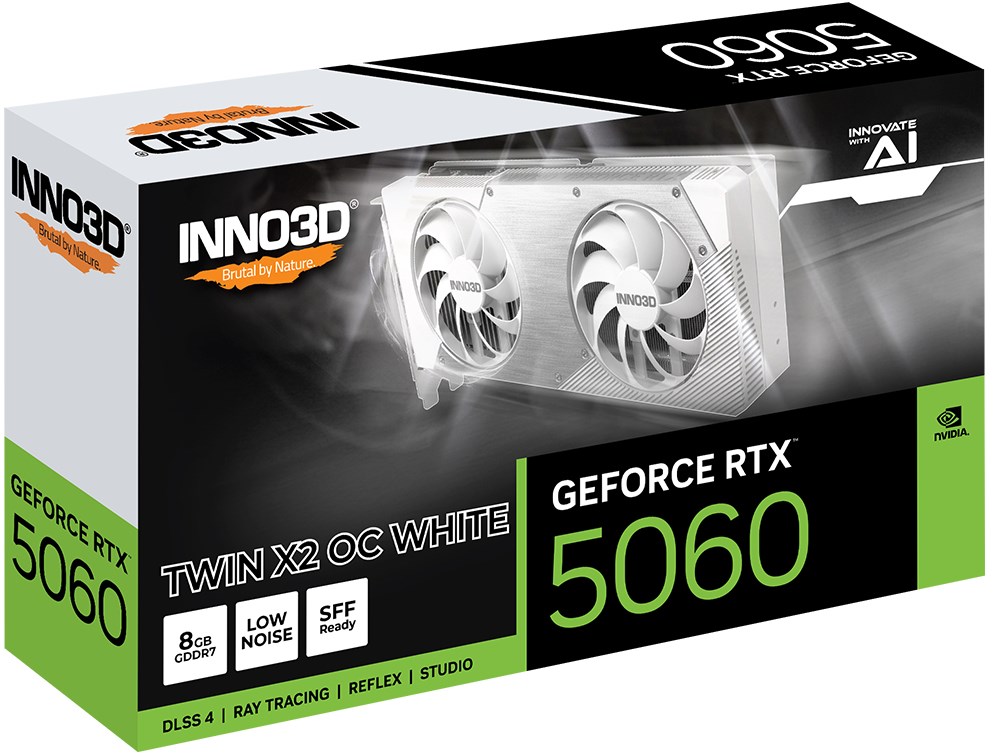 INNO3D GeForce RTX 5060 Twin X2 OC NVIDIA 8 GB GDDR7 INNO3D GeForce RTX 5060 Twin X2 OC NVIDIA 8 GB GDDR7