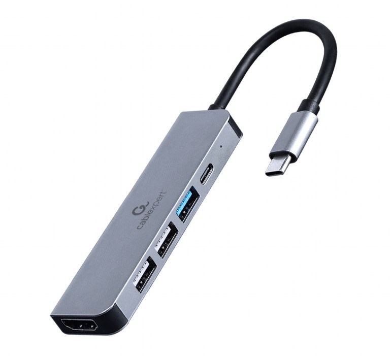 Gembird A-CM-COMBO5-03 USB Type-C 5-in-1 multi-port adapter (Hub + HDMI + PD) Gembird A-CM-COMBO5-03 USB Type-C 5-in-1 multi-port adapter (Hub + HDMI + PD)